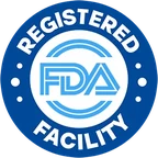 FDA registered facility seal used on the Gluco6 sales page