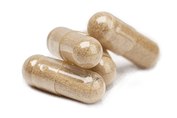 Gluco6 capsules tipped out of the bottle